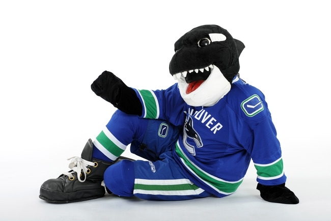 Vancouver Canucks Mascot, Fin the Whale