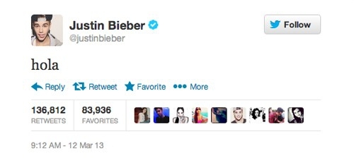 The Stupidest Justin Bieber Tweets That Got At Least 50,000 Retweets 