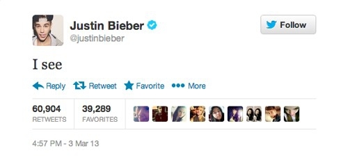 The Stupidest Justin Bieber Tweets That Got At Least 50,000 Retweets 