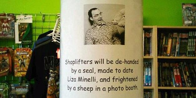 How Shoplifters Will Be Handled 