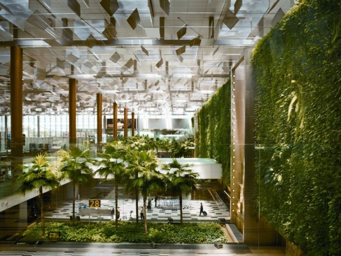 Vertical garden at Changi Airport