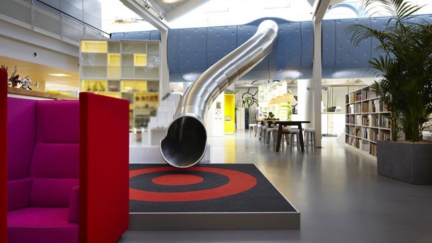 7 Remarkable Buildings With Stylish Indoor Slides 