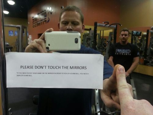 Don't touch the mirror 