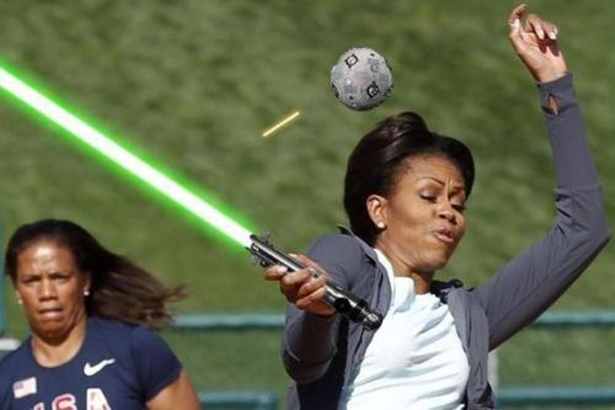 Michelle Obama Light Saber 