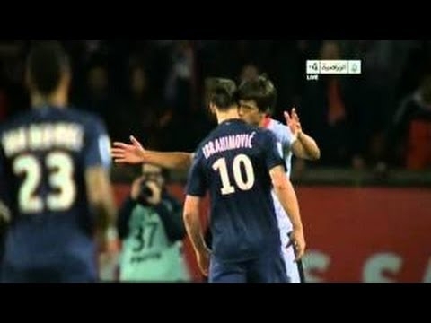  L'amour! Renato Civelli (Nice) kisses Zlatan Ibrahimovic (PSG) on the 