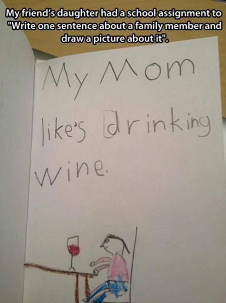 Mom Likes wine 