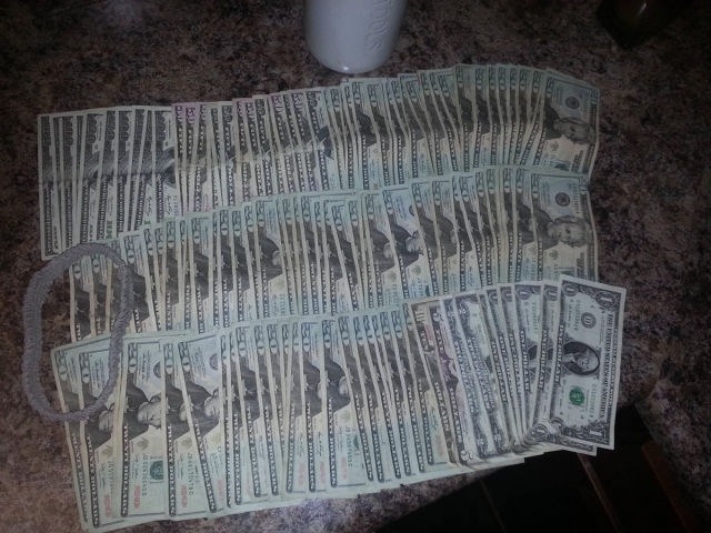 Cash earned by a stripper