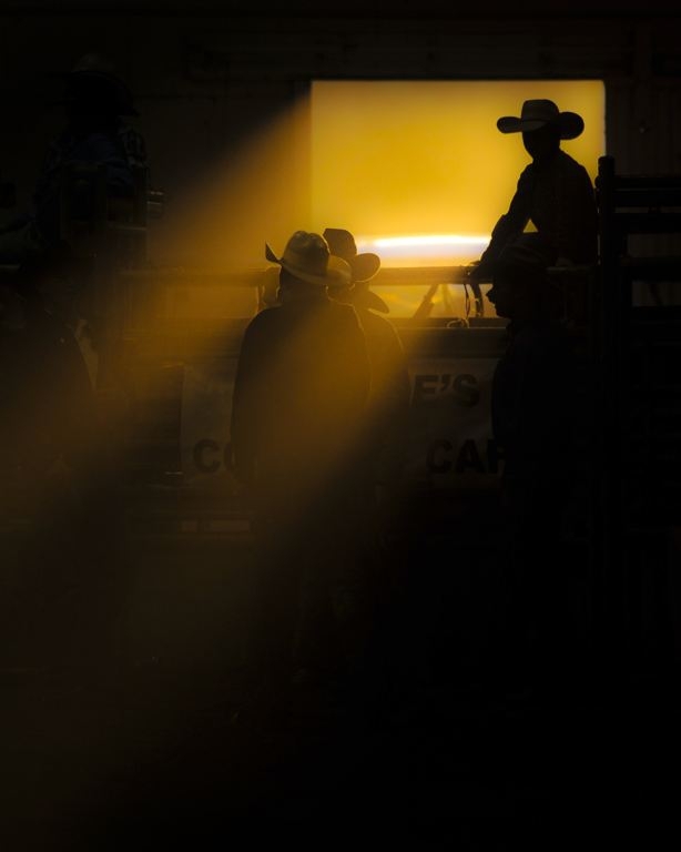 'Cowboy in a ribbon of light
