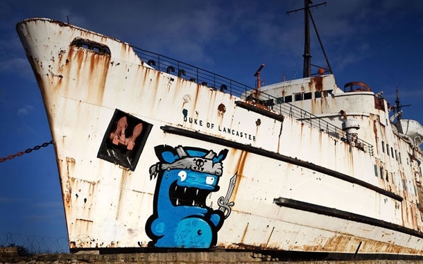 Extraordinary Abandoned Ship Covered In Street Art