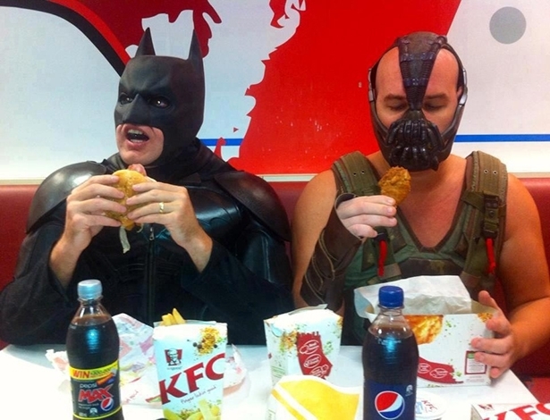 Batman and Bane at KFC 