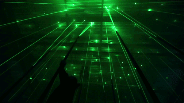 Futuristic Forest Made From Awesome Laser Beams 