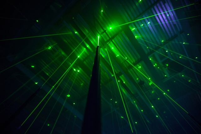 Futuristic Forest Made From Awesome Laser Beams 
