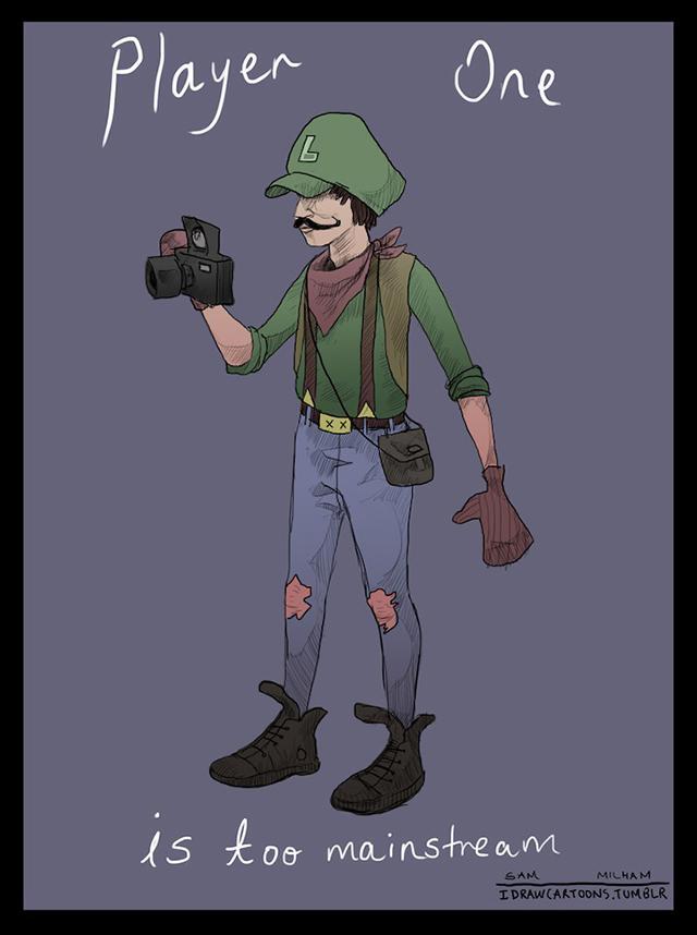 Hipster Luigi
