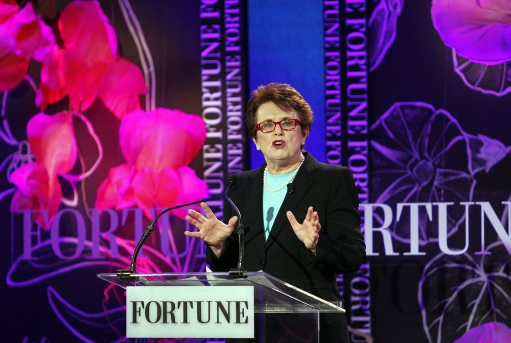 Billie Jean King, co-founder of World Team Tennis, Former Tennis Player 