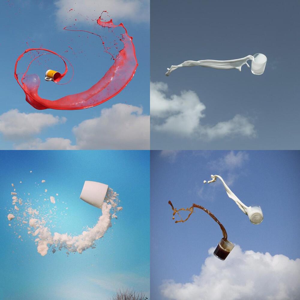 Flying Liquids in High-Speed Photography 
