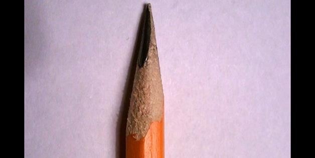 Sharpening a pencil 