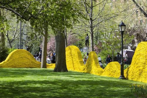 Red, Yellow and Blue, A Colorful Art Installation in New York City