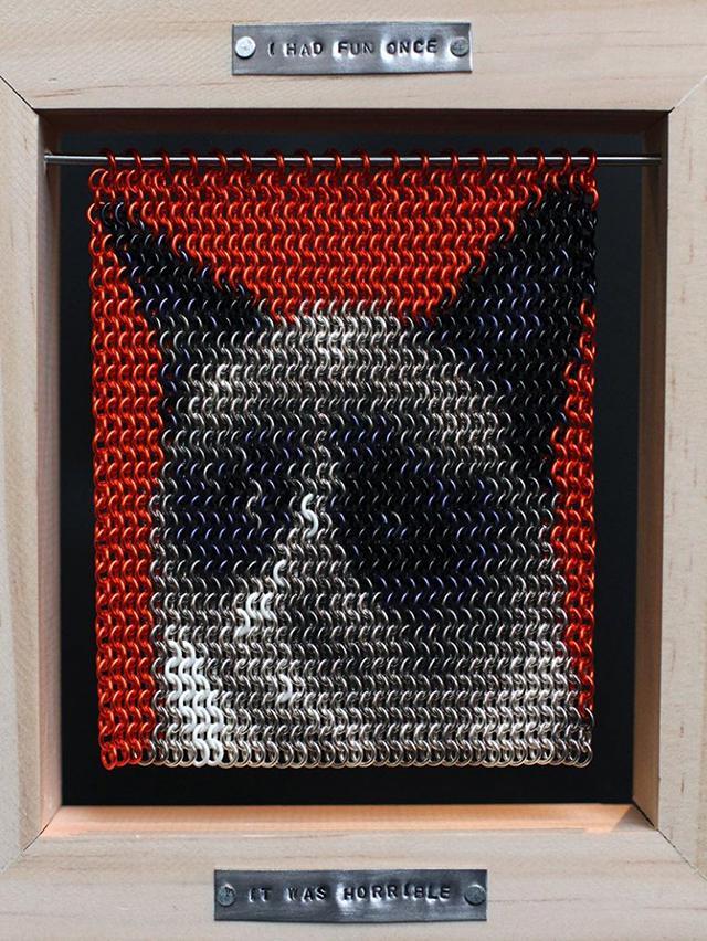 “Chainmaille Grumpy Cat” by Erin Michael