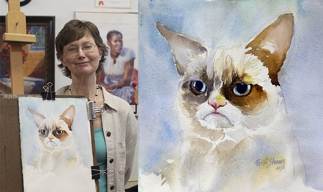 Grumpy Cat Had An Art Show Once. It Wasn't Awful.