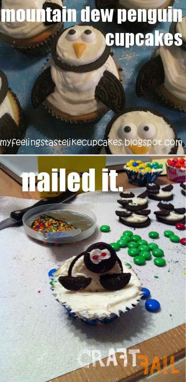8. Penguin Cupcakes