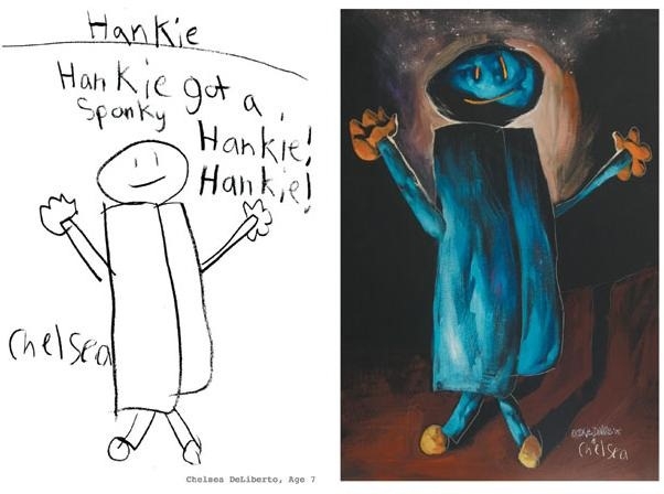 Children’s drawings painted realistically