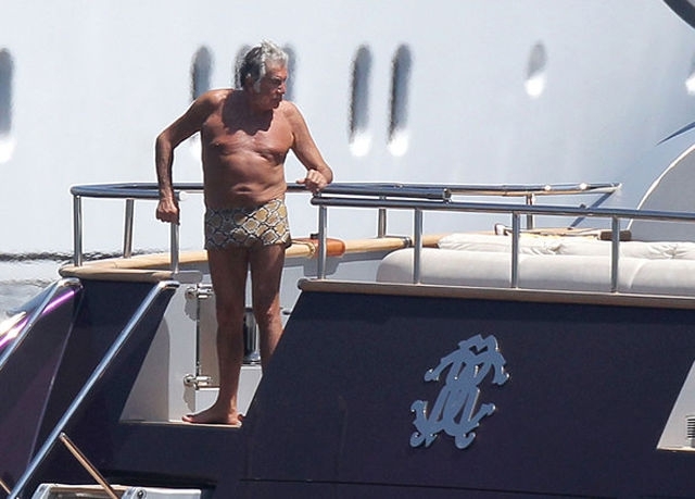 Roberto Cavalli on his yacht in Monaco