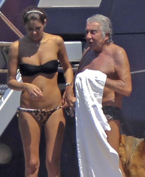 Roberto cavalli with his new girlfriend