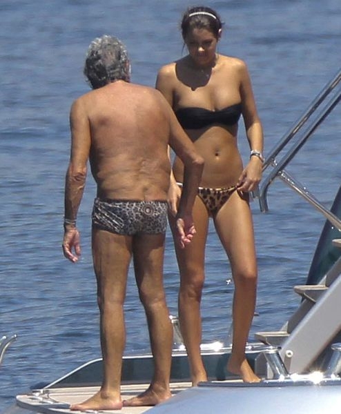 Roberto cavalli with his new girlfriend
