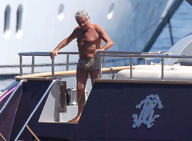 Roberto Cavalli on his yacht in Monaco