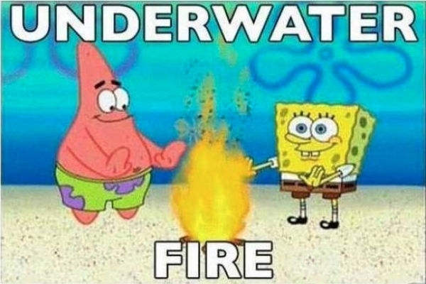 Underwater fire