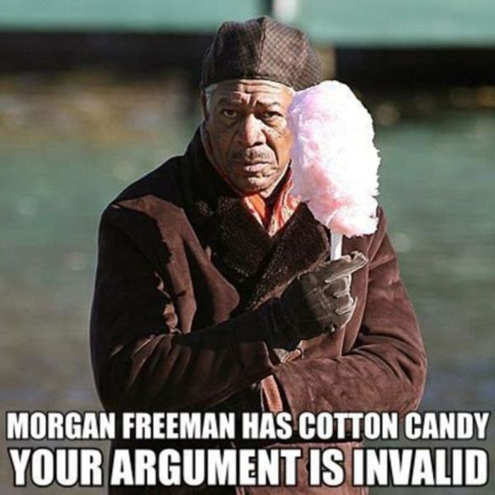 Morgan Freeman has cotton candy