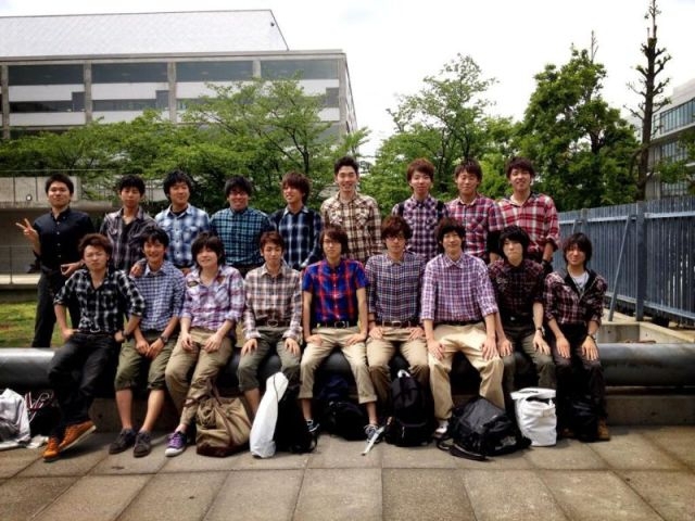 A group photo of people dressed similarly