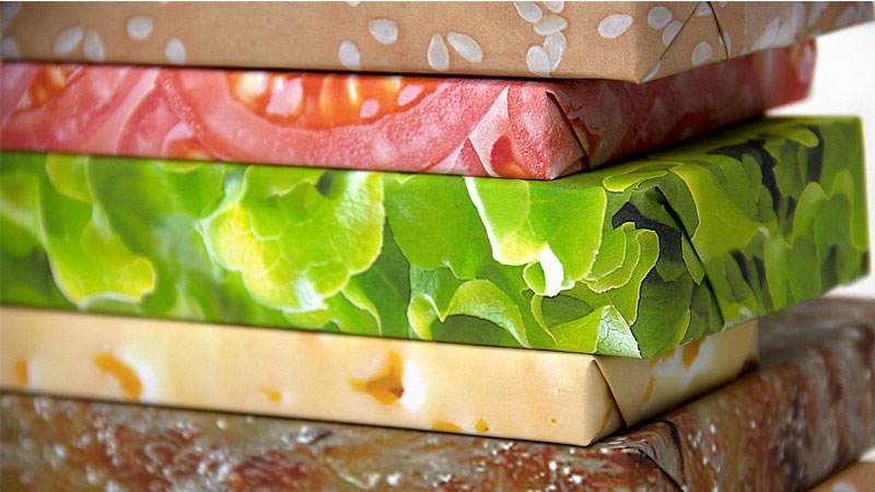 Wrapping paper that looks delicious