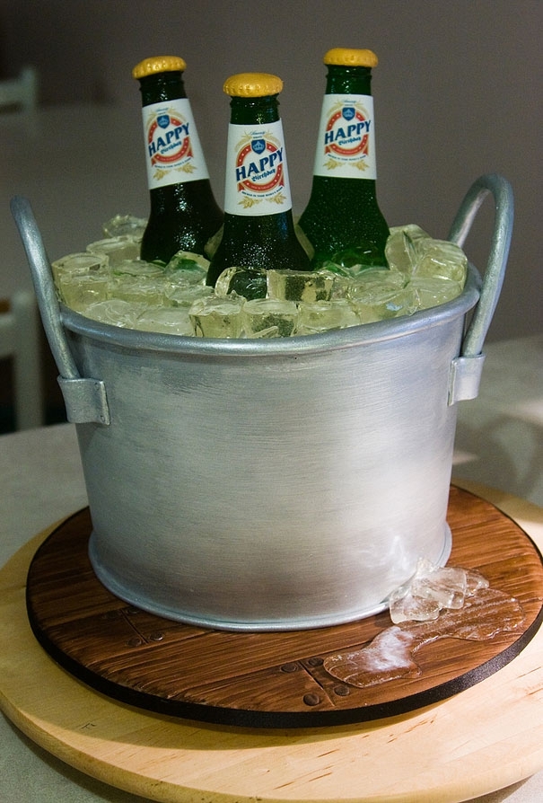 9. Beer Bucket Cake