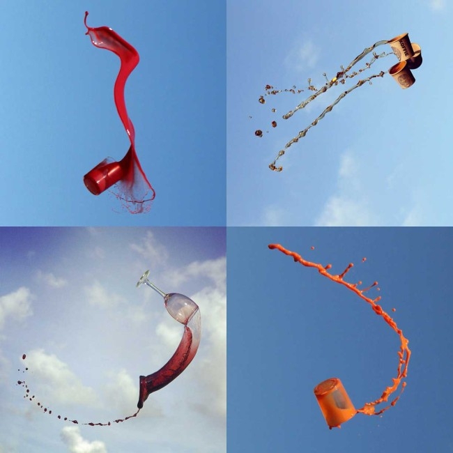 Awesome Flying Beverage Shots by Manon Wethly.