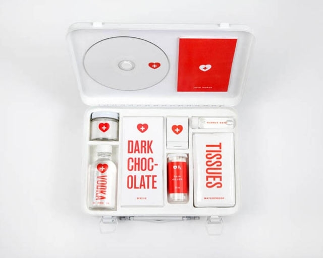 And this is what is inside of a broken heart first aid kit