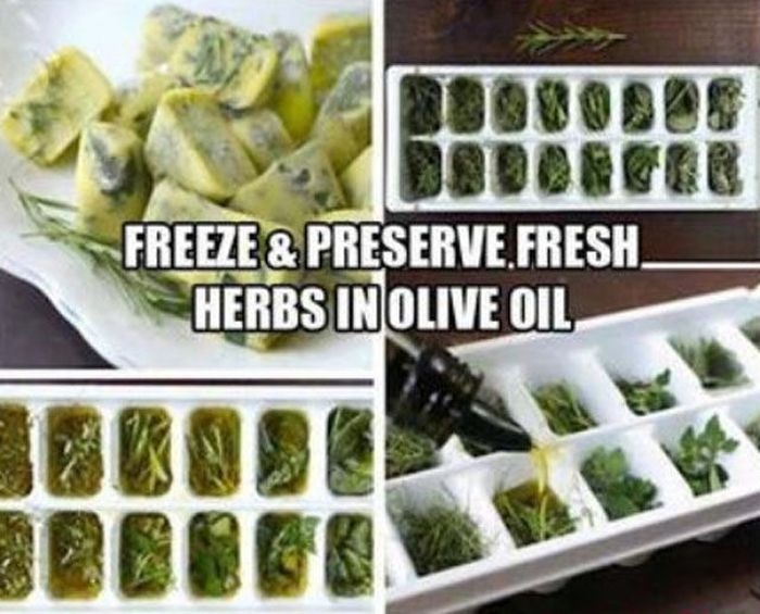 Herbs and olive oil
