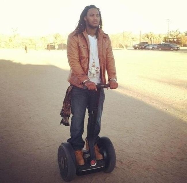 Wacka Flocka Flame taking the segway for a spin: