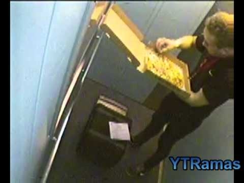 Hungry Delivery Man Caught Eating Customer’s Pizza 