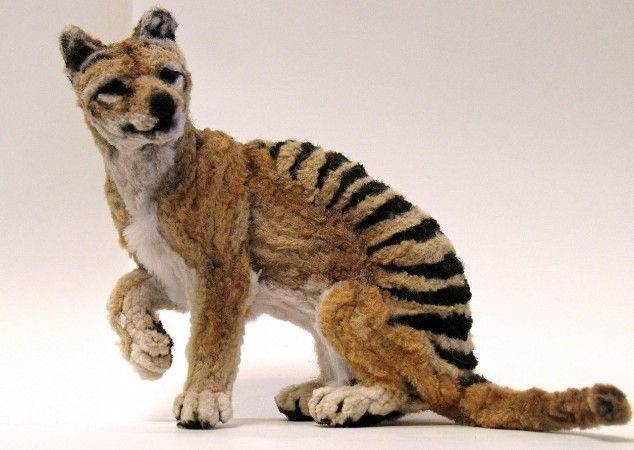 Pipe-cleaner sculptures of wild animals 