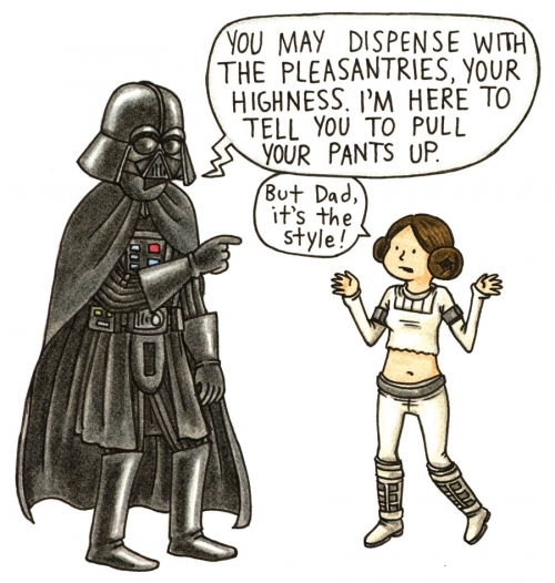 Princess Leia’s childhood if Darth Vader had been a normal dad