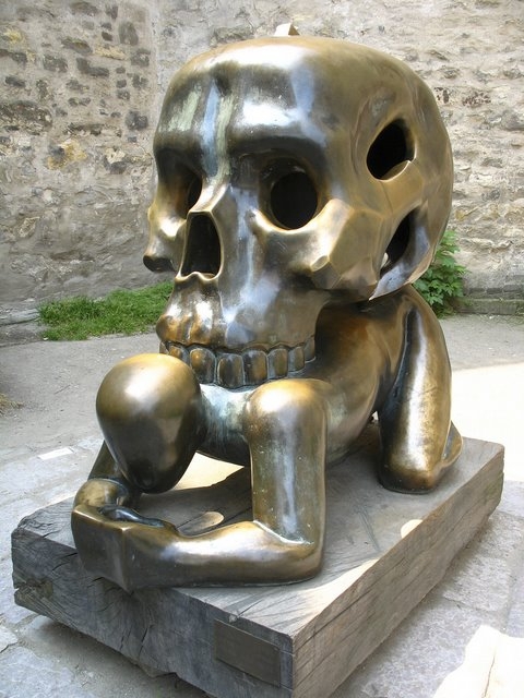 4. Skull on a man, Prague, Czech Republic