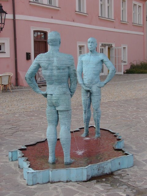 5. Two peeing guys, Prague, Czech Republic