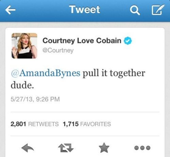Tweet To Amanda Bynes From Courtney Love 