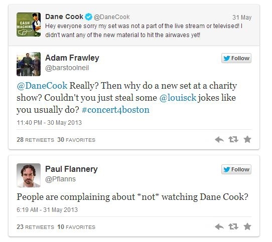 Dane Cook Ridiculed for Not Letting His Show Stream Live