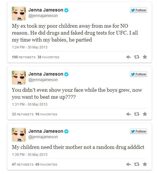 Jenna Jameson Calls Ex-Boyfriend Tito Ortiz a Lady-Beating Addict