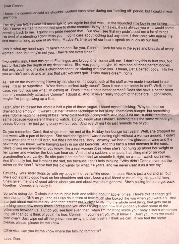 Breakup Note Left for Cheating Boyfriend Is a Hilarious Scavenger Hunt
