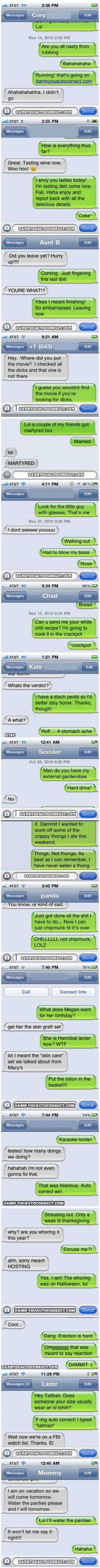 18 Hilarious iPhone Auto-correct Messages!