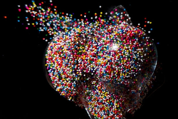 Dramatic Photos Of Lightbulbs Filled With Explodable Objects