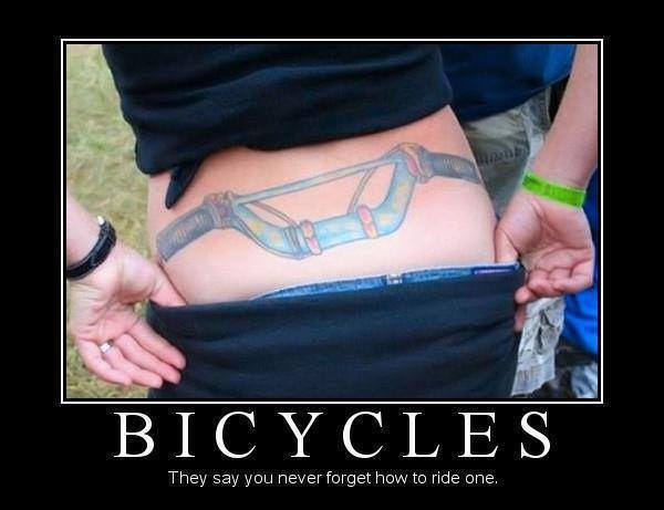 Perfect Bicycle Tattoo 